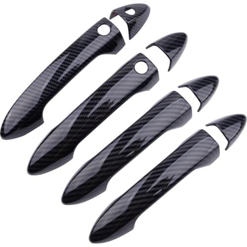 Exterior Carbon Fiber Style Door Handle Moulding Covers Trims Fit For Honda Accord 2013 2014 2015 2016 2017 Car Styling
