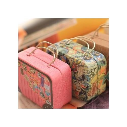 Retro suitcase creative storage tin bag / candy boxes / coin Iron gift box/wedding gift/pencil case