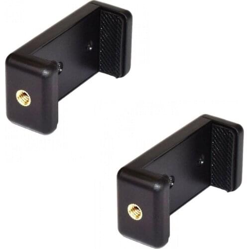 2x Universal Smartphone Holder Set for Any Phone. Has Camera Screw (1/4-Inch 20)