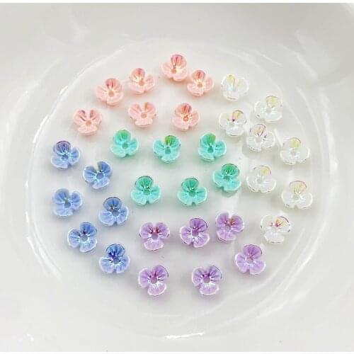 30 Piece Flowery Nail Art Rhinestone Non-Thermal Restoration Flat Back Acrylic Nail Art Stone Nail Art Deco DIY Diamond Decal