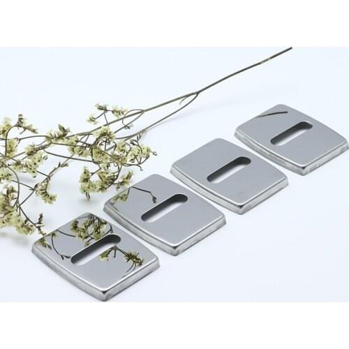 4PCS Auto Case Stainless Steel Door Lock Buckle Protective Cover For BMW 7 series E63 F12 G32 before 2014