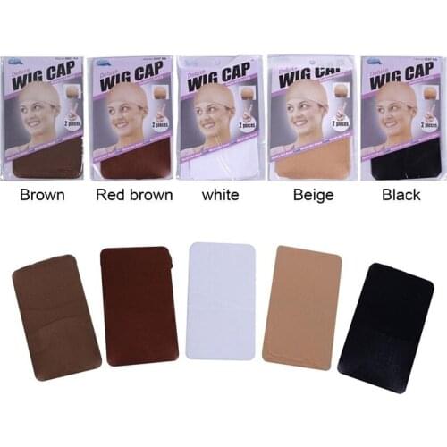 Human hair wig cap 5color nylon wig cap dome wig cap stocking wig cap lace front ventilated wig cap 10pc/pack wholesale wig caps