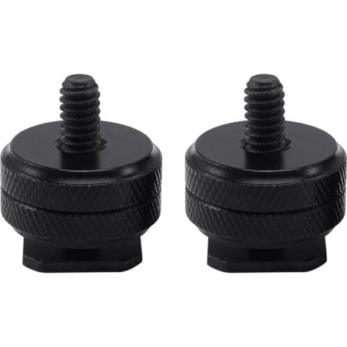 Shoe Screw Mount Adapter "2 Pack" Hot Shoe IC Recorder Concatenable Yes 1/4 Screw Camera Shoe Adapter DSLR Tripod Screw Adapter