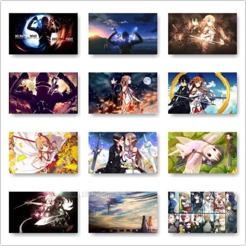 5d Diy Diamond Painting Sword Art Online Square Diamond Embroidery Japanese Anime Rhinestone Mosaic Cross Stitch Home Decoration