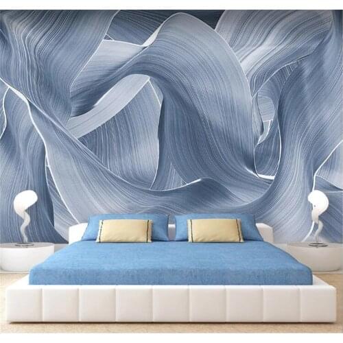 Milofi custom large wallpaper mural Nordic simple hand-painted lines abstract living room background wall
