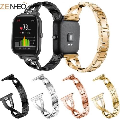 Womens bracelet band For Samsung Galaxy watch Active/Galaxy watch 42mm/Gear S2 metal 20mm For Huami Amazfit GTS wrist straps
