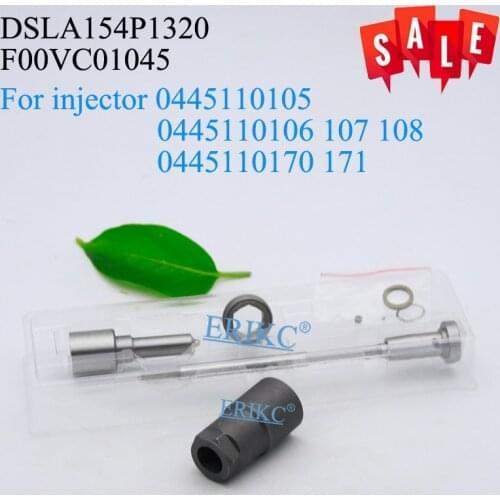 ERIKC 0445110105 0445110170 Injector Overhaul Repair Kits Nozzle DSLA154P1320 Valve F00VC01045 for Mercedes-Benz A6110701487