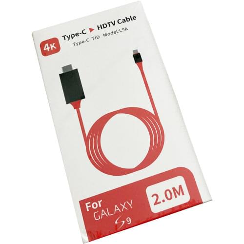 Type C USB 3.1 to HDMI-compatible 4K 2m USB-C HDTV Cable Converter Adapter for Galaxy S8 for Huawei Mate 10 Pro P20