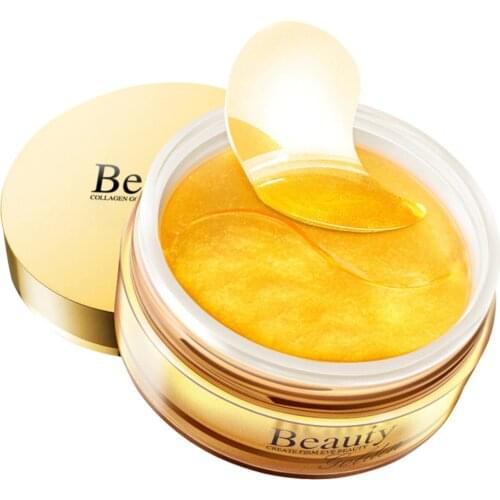 60pcs Gold Collagen Eye Mask Ageless Remove Dark Circles Whitening Firming Sleep Mask Moisturizing Eye Patches Eyes Skin Care