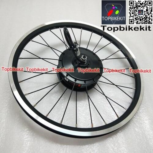 Suitable for 74mm brompton Bike Motor TBK-74AD 36V250W Front Hub Motor Fork Size 74mm 28holes with 16inch 349wheel Rim 36V 250W
