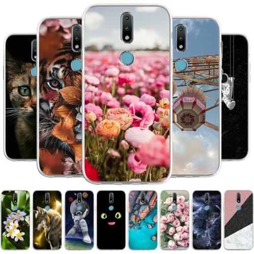 Cartoon Case For Nokia 2.4 Phone bags Soft Cover For Nokia 2.4 TPU Coque Capa Animal Painted Fundas Bumper
