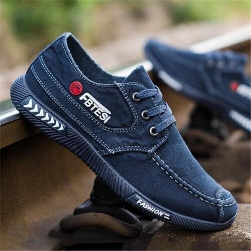 Denim Canvas Shoes Men Sneakers Spring Autumn Plimsolls Men Shoes New Breathable Casual Shoes Mens Loafers Non-slip Male Shoes