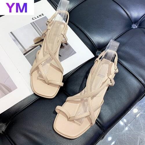 New Fashion Sandals Solid Open Toe Low Heel Casual Home Slides Summer 2021 Ladies Outdoor Slip on Beach Sandal Flip Flops 35-40