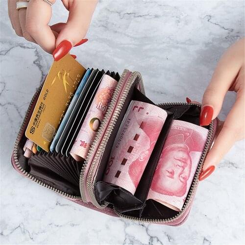 2021 New Womens Wallets Woman Zipper Mini Coin Purse Ladies Small Wallet Card Holder Large-capacity Zipper Student Coin Purse