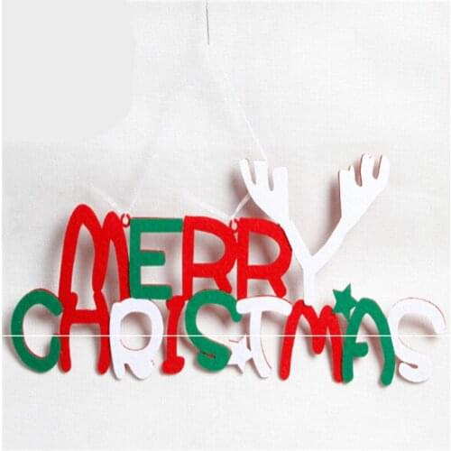 2019 New Year Christmas Ornament Christmas Decorations For Home Christmas Letter Cards Christmas Non-woven Door Hanging Pendant
