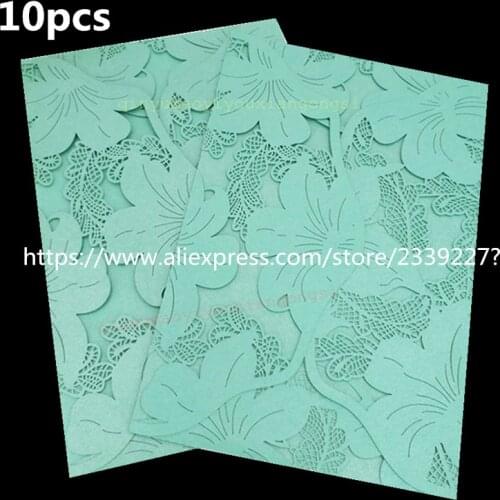 Wholesale 12*18 CM 10pcs/Lot Laser Cut Wedding Invitations Elegant Wedding Invitations Invitation Cards With 6Z-SH822-10