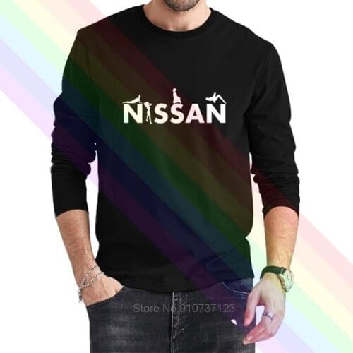 SEXY Nissan Logo Classic Black T-Shirt 2021 Newest Summer Mens Long Sleeve Popular Tees Shirt Tops Novel Unisex