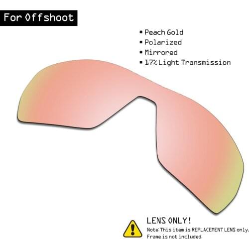 SmartVLT Polarized Sunglasses Replacement Lenses for Oakley Offshoot - Peach Gold