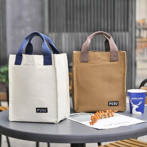 Thicken Lunch Bags Women Hiking Picnic Bento Box Handbag Boys Girls Student Art Drawing Tutoring Bag Portable Tote New 2021