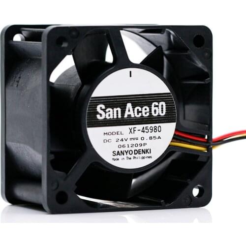 For Sanyo XF-45980 6038 24V 0.85 6CM 4wire pwm axial cooling server inverter Fan