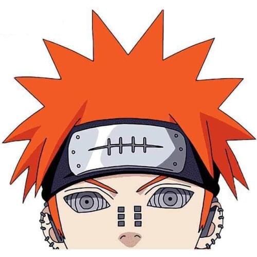 High Quality Ninja Sasuke Payne Jiraiya Anime Peeking Car Sticker Decal Decor Rear Windshield Motorcycle Off-road Laptop Trunk