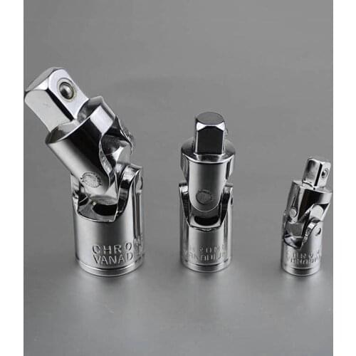 1/2 1/4 3/8 inches Chrome Universal Joint Adapter Converter Drive Socket Wrench Adapter Wrench-sleeve Joint Converter Hand Tool