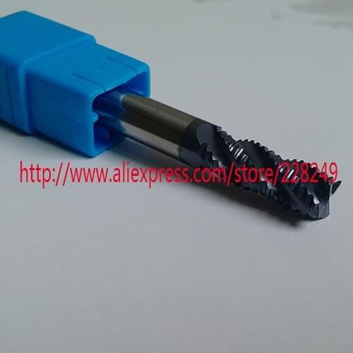 1pc D6*15*D6*50 HRC55 4 Flutes Tungsten Solide Carbide Roughing End Mills For CNC Milling Tools