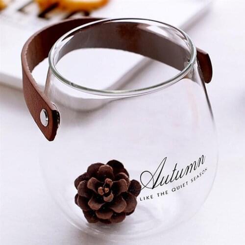 1Pc Decorative Storage Jar Glass Vase Hydroponic Flower Vessel Desktop Ornament Handle Glass Container Glass Vase Creative Home