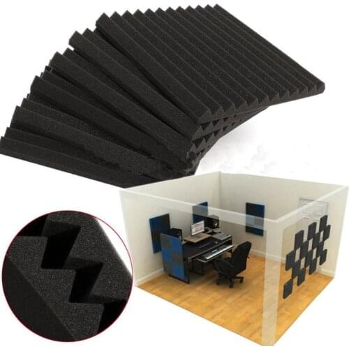 12 PCS Acoustic Wedge Studio Soundproofing Foam Wall Tiles 12" X 12" X 1" Inches