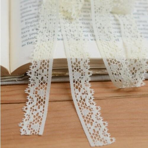 5 Meters/lot Width 1.8cm Light Yellow Embroidery Lace Fabric Soft Lace Applique Trim DIY Garment Sewing Handmade Craft Materials