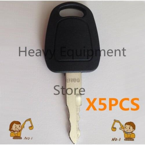 5 Pcs D100 Key 110702-00151 For Daewoo Terex Doosan Excavator Heavy Equipment F900 ELI80-0125