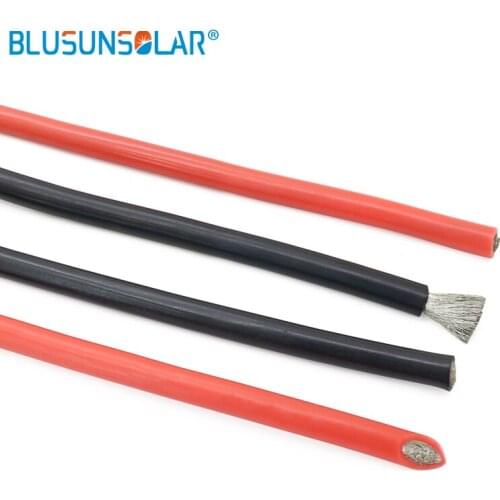 50 sets/lot 10AWG 1M Black+1M Red Silicone Cable Wire / Silica Gel Wire / Silicone Tinned Copper Cable High Temperature DZ0176