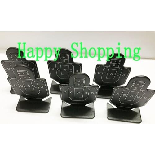 6pcs airsoft hunting accessories iron metal military shooting targets for hunting black