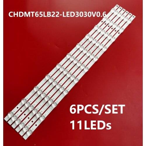 6pcs led backlight strip for changhong 65D2P CHDMT65LB22-LED3030V0.6 C650U18-E2-B / D8
