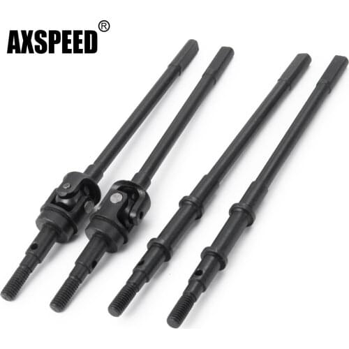 AXSPEED Metal Steel Front Rear Axle CVD Drive Shafts for Axial SCX10 II 90046 1/10 RC Crawler Car Upgrade Parts