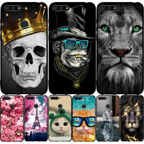 Case For Huawei Honor 7A Pro 5.7" Soft Silicone TPU Fashion Pattern Painting Back Cover For Huawei Y6 Y6 Prime 2018 Case Covers