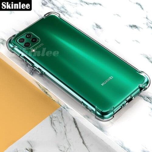 Skinlee Case For Samsung M32 Transparent Official Original Shockproof Four-corner Clear Cover For Samsung Galaxy M32 4G Case