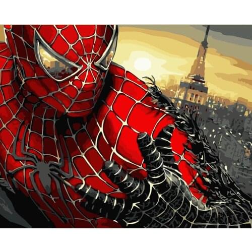 Disney Marvel Spider-Man 5D DIY Full Round Square Diamond Painting Embroidery Cross Stitch Kits Diamond Mosaic Home Decor Art