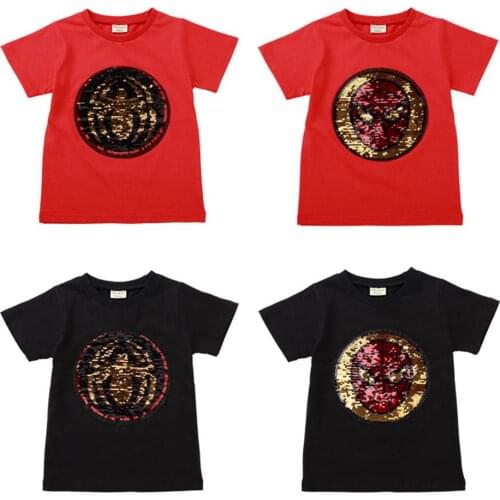 Childrens Boys T Shirt Baby Cotton Clothing Summer T-shirt Kids Cartoon Change pattern Top Tee Size 2-6 Year