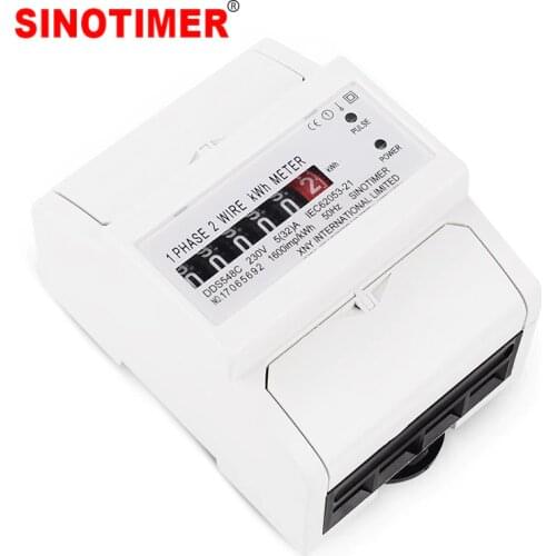 Factroy Price Two Wire Energy Counter Meter Analog kWh 5-100A 230V AC 50Hz Power Meter Household Electric Din Rail Mount