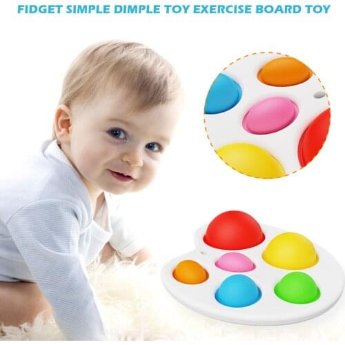 Fidget Simple Dimple Toy Intellectual Development Pressing The Color Ball Hand Grasping Board Stress Relief Toy Childrens Gift