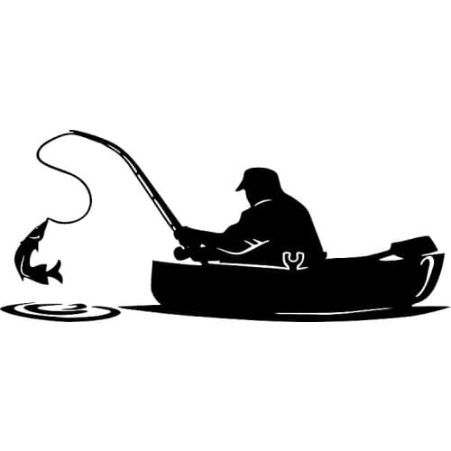 Hot Selling Fun Fishing on Boat Car Decoration Stickers High Quality Personalized Pvc Cover Scratches Decals