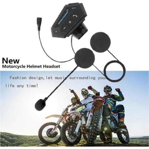 Motorcycle Helmet Intercom Wireless Bluetooth 4.2 Headphone Handsfree Headset Stereo Music Speaker Support Automatic Call 500ma