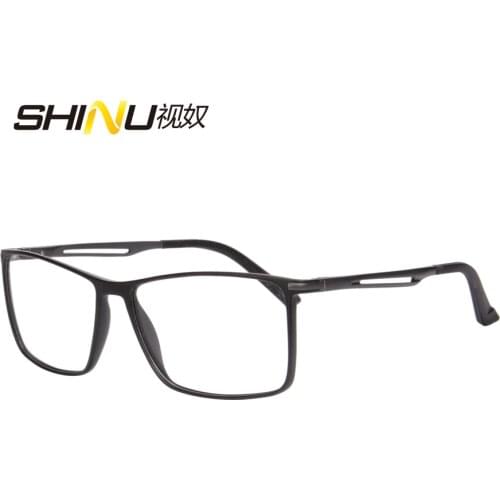 SHINU Brand Multifocal Progressive Reading Glasses For Men Women Points For Mens Reading Glasses Tr90 & Metal Eyewear For Reader