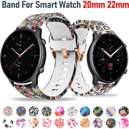 20mm 22mm Soft Silicone Wrist Strap for Huami Amazfit GTR 2 2e Watch Watchband for Amazfit Watch Sports Band Bracelet Belt Bands
