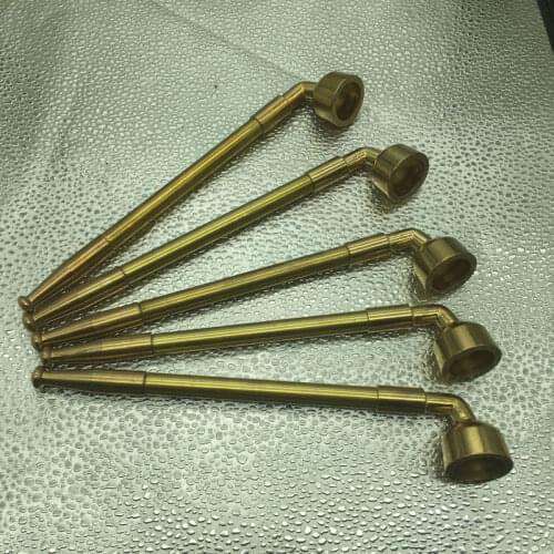 Nostalgic old-fashioned smoking set, pure copper stretchable pipe, dry pipe