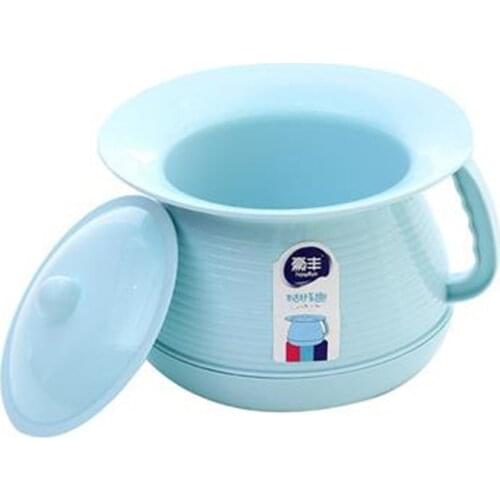 Plastic urinal thickened childrens domestic bedpan urinal pot toilet seat urinal men and women with cover small adult urinal ur