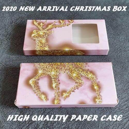 New Arrival Christmas Lash Boxes Packaging Wholesale Bulk Eyelash Case Box Fashion Long Rectang Packaging Boxes With Custom Logo