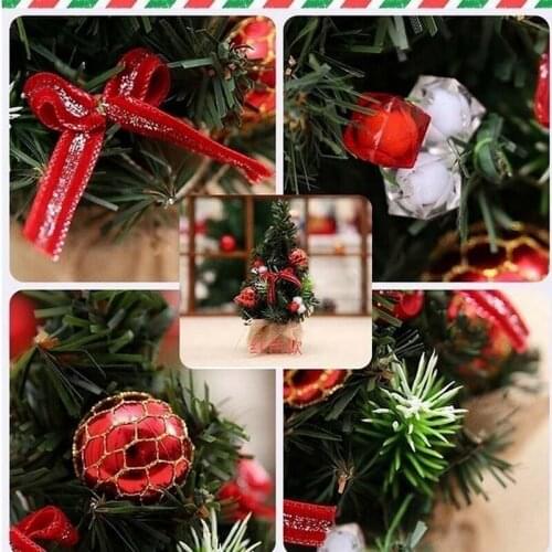Christmas Tree 20cm New Year Table Decor Artificial Tabletop Mini Xmas Tree Decorations Miniature Tree