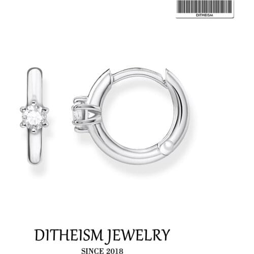 Creole Hinged Hoop Earrings Classic Small, 2018 New Hot Fashion Jewelry Classic Round 925 Sterling Silver Gift For Women